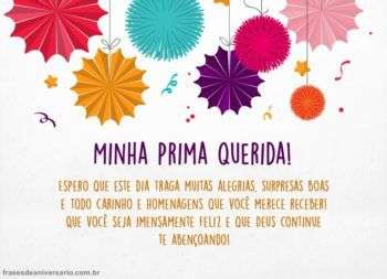 Feliz Aniversário Prima Irmã! – Frases de Aniversário