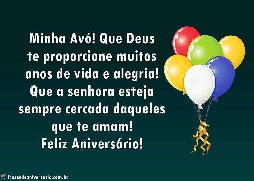 Minha Avó, Parabéns - Frases de Aniversário